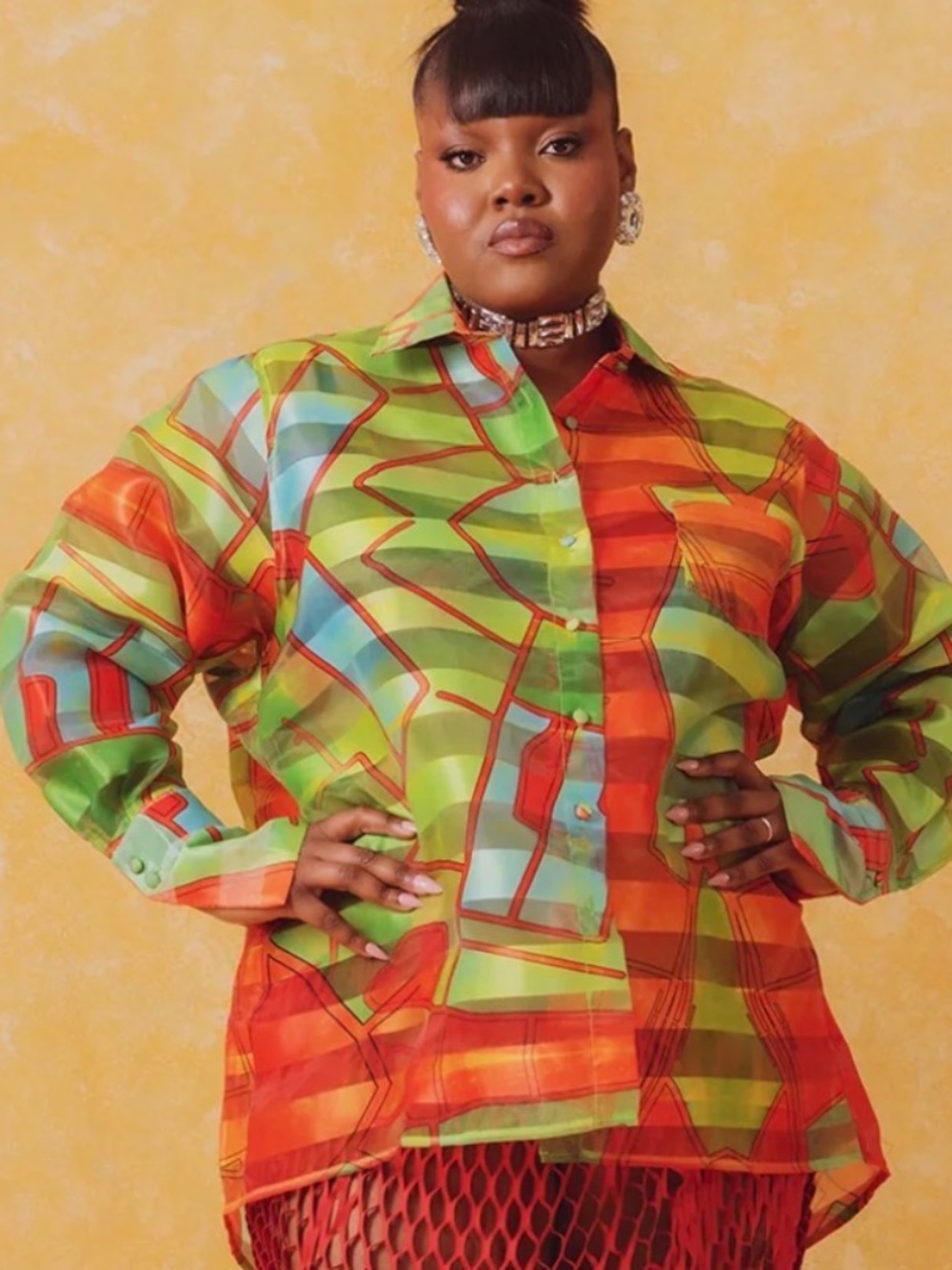 Kai Collective Muwa Organza Shirt - Picture 2 of 4